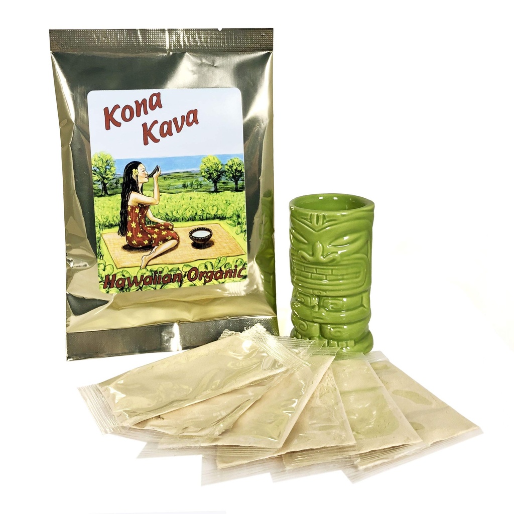 Kona Kava Instant 30% Kavalactone Kava Drink Singles - Tropisk - 6 Pack
