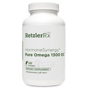 HormonSynergy Omega 1300 EC Fish Oil Softgels - høy styrke Omega 3 Supplement med forbedret absorpsjon - IFOS verifisert, Enteric Coated, 600 mg EPA, 260 mg DHA - 120 greve