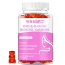 Inositol Gummies Sukkerfri, Myo-Inositol & D-Chiro Inositol 40:1 Ratio Supplement for kvinner, fruktbarhet, hormonbalanse, ovarian helse, 60 count
