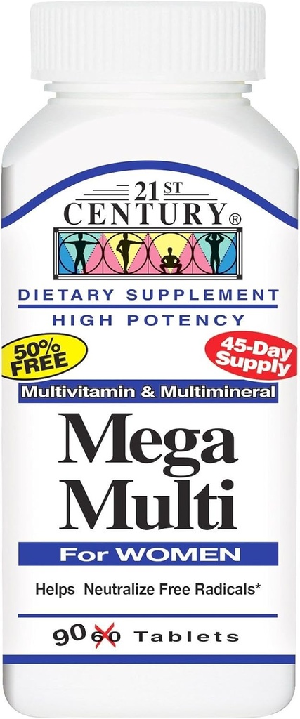 21st Century Mega Multi for kvinner, 90 tabs