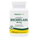 Natures Plus Chewable Bromelain - 40 mg - Naturlig Proteolytisk Enzyme Supplement - 180 Chewable Tabletter (180 Services)