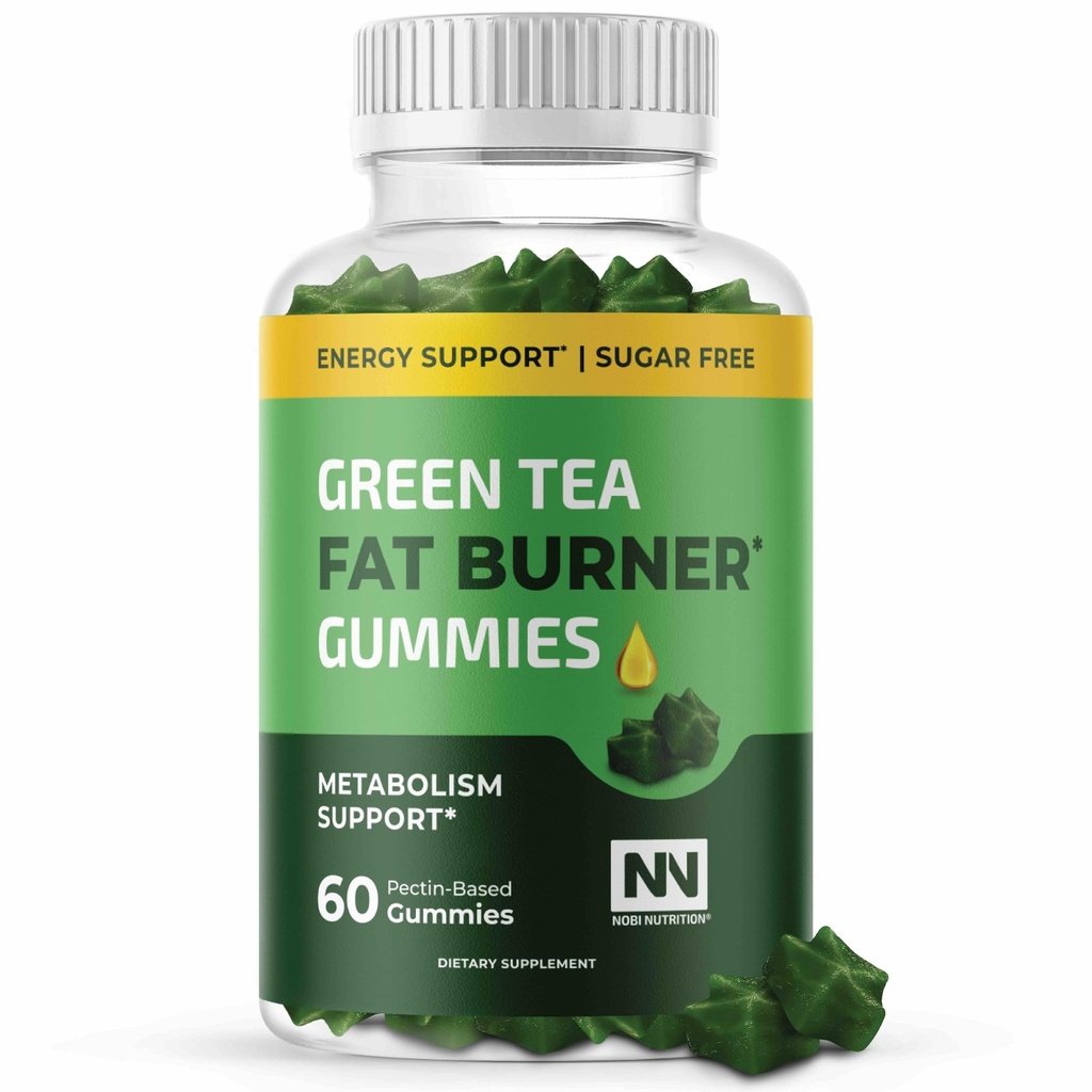 Grønn te fettforbrenner Gummier For Vekttap | Metabolisme Boost & Appetite Supressant med grønne kaffebønner og Garcinia Cambogia | piller å brenne Belly fett for kvinner og menn ved Nobi ernæring
