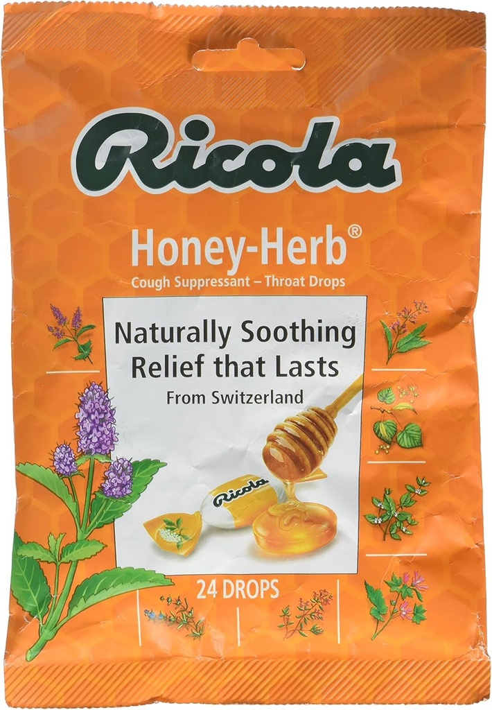 Ricola naturlig honning urt 24 drops