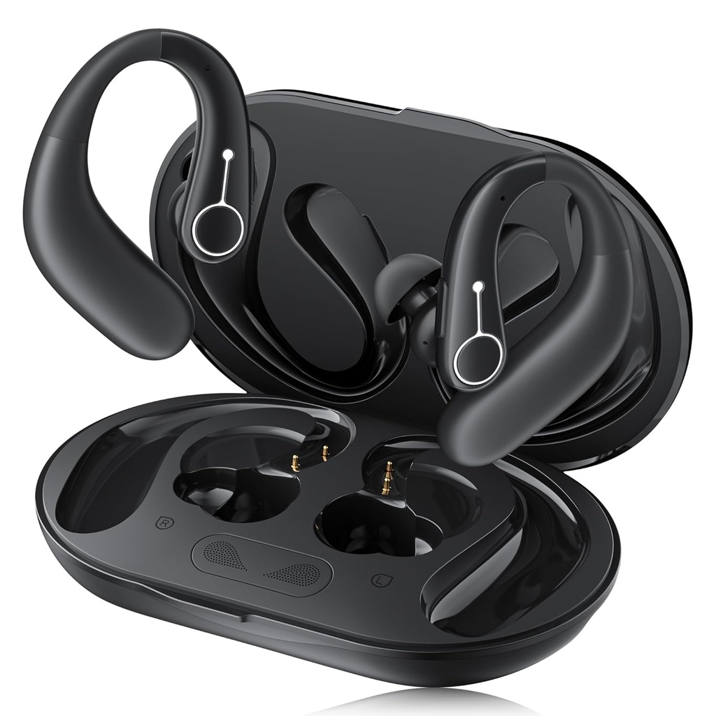 Høreapparater, OTC høreapparater for eldre med Bluetooth, høreapparat som kan lades opp med støyavbestilling, hørselsforsterker for moderat hørselstap (svart)