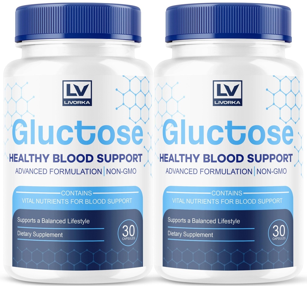 (2 pakke) Gluctose Advanced Blood Support, Gluctose, Gluctose - Advanced Blood Support Supplement, Gluctose Supplement Støtte Kapsler - Alle naturlige formel, 60 kapsler i 2 måneder