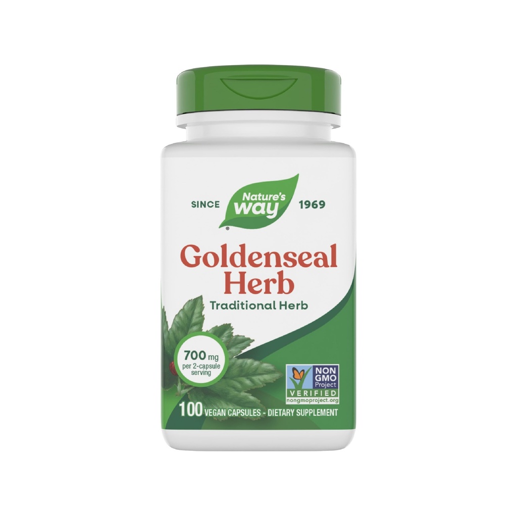 Naturens måte gyldenforsegling, Tradisjonell urt, 700 mg per 2-kapsle servering, ikke-GMO-prosjekt verifisert, Vegan, 100 kapsler
