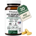 Alders Renewal Complex & Anti-Aging Supplement - Cellular Renewal Autofagy Aid Senolytic - Fisetin, Quercetin, Curcumin, Sink - 90 kapsler 30 dagers forsyning - hjerte, hud, og generell wellness støtte