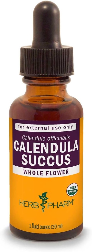 Herb Pharm Certified Organic Calendula Succus flytende emne ekstrakt for mindre smerte støtte - 1 Ounce