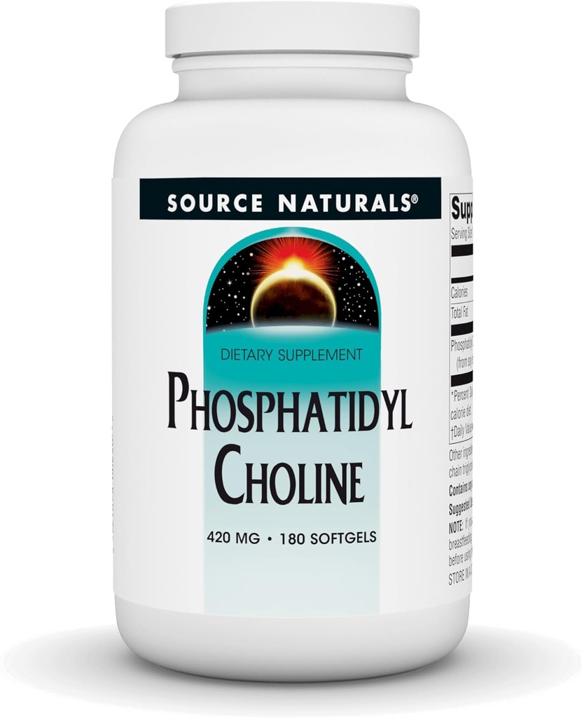 Kilde Naturals Fosfatidylkolin, i Lecithin 420 mg Kosttilskudd - 180 Softgels