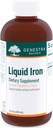 Genestra merker flytende jern | Colloidal Mineral Supplement | Naturlig bringebær flavor | 8,1 fl. oz.