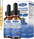 (2 Pakke) Kalium Magnesium Supplement flytende med kalium, magnesium, kalsium, vitamin D3, sink, for voksen og barn, sukkerfri