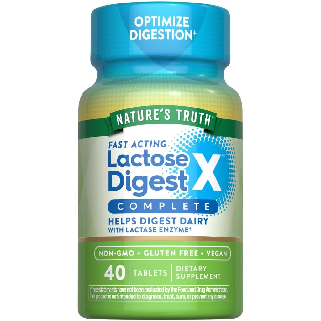 Naturens sannhet Lactase Digest piller raskt fungere | for voksne | med Lactase Enzyme | Vegansk, ikke-GMO & Glutenfri Supplement
