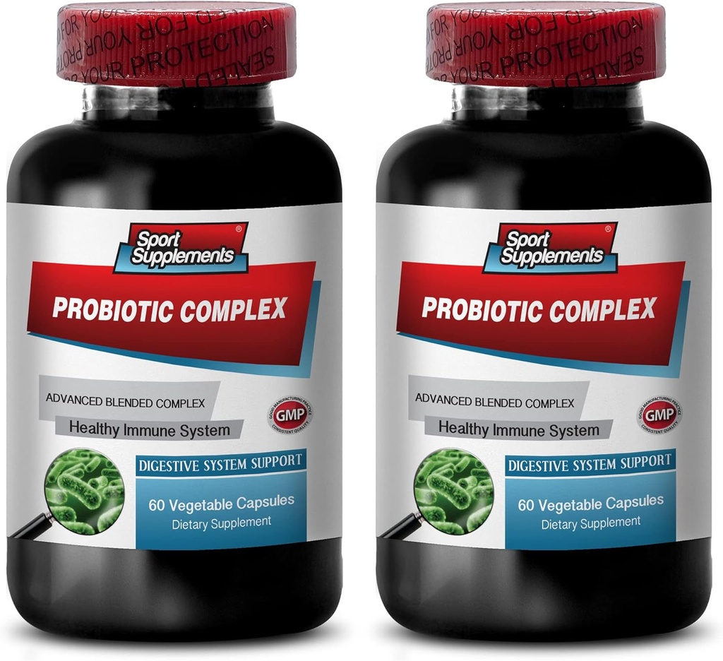 Sunn Digestion - PROBIOTIC Avansert Blandet Kompleks for Digestive System - Probiotiske Bacillus, Digestive Kosttilskudd, bifidobacterium laktis, probiotiske Multi Enzyme Digestive Formel, 2B 120 Caps