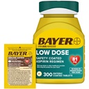 Bayer Aspirin 81 mg Enteric Coated Tabletter 300ct og 2 Count Travel Pack av ekte Aspirin 325 mg Coated Tabletter