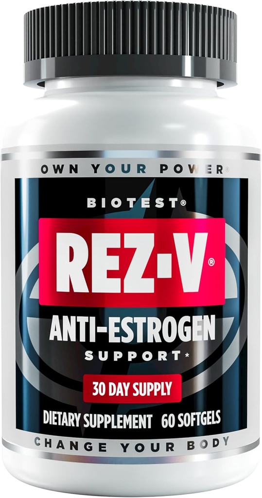 Biotest Rez-V - høyabsorpsjon Resveratrol for Anti-Estrogen Support + Cellular Health - 60 Softgels