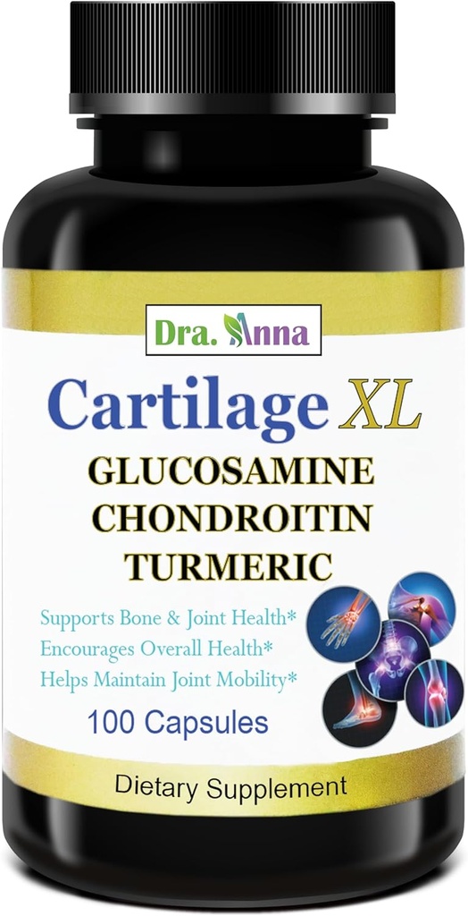 Cartilage XL Plus Glukosamine, Chondroitin & Turmeric. Joint Support Supplement. Antioksidant egenskaper. 100 kapsler
