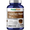 NusaPure Valerian Root 20:1 Ekstrakt, 250 mg Tilsvarende 5000 mg Per Veggie Caps, 250 greve, Vegan, Ikke-GMO, Bioperin