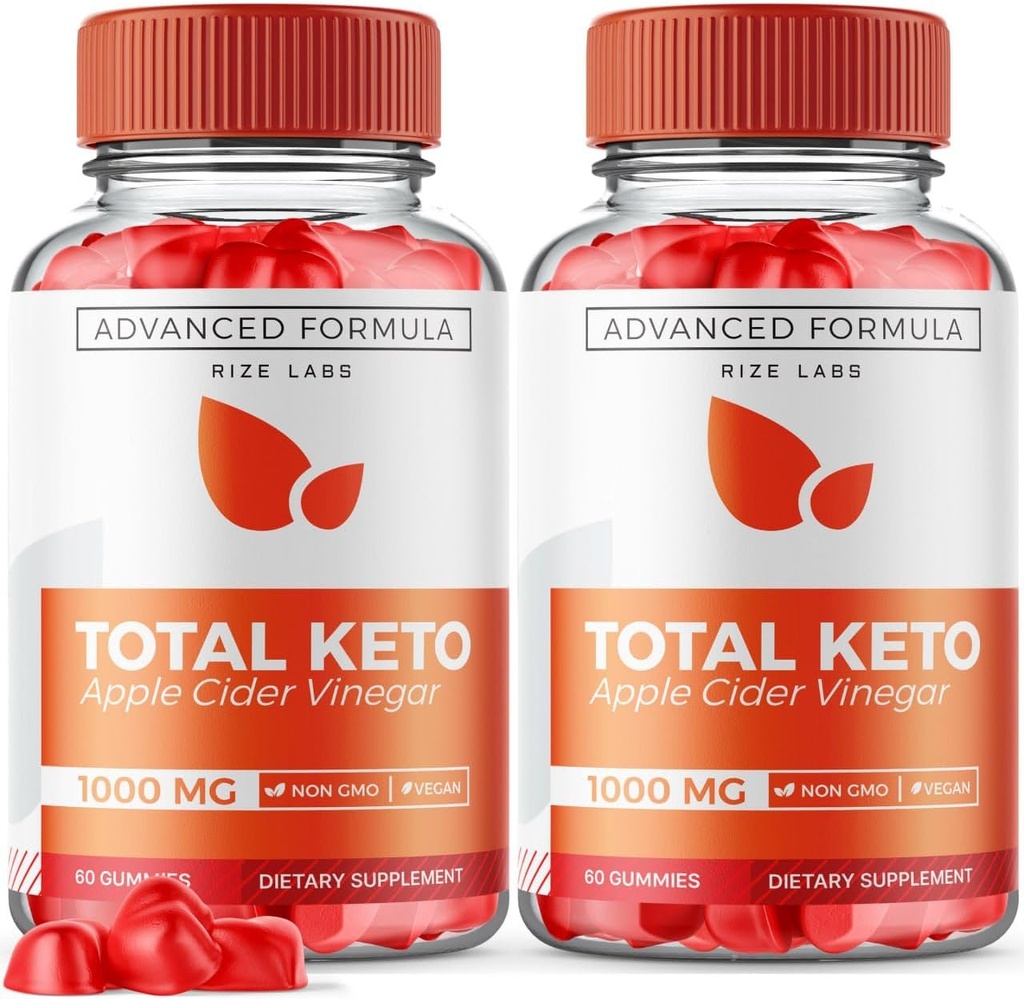 Rise labs (pakke med 2 total keto gummies for avanserte vekttap, Supplement til å miste Belly fett, maksimal styrke formel, Gomitas anmeldelser (120 gummies)