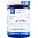 Essentielle Stacks Gut L-Glutamin pulver - Eksklusivt laget i USA - Rent L Glutamin pulver for Gut Helse (60 Serveringer, Uflavorert)