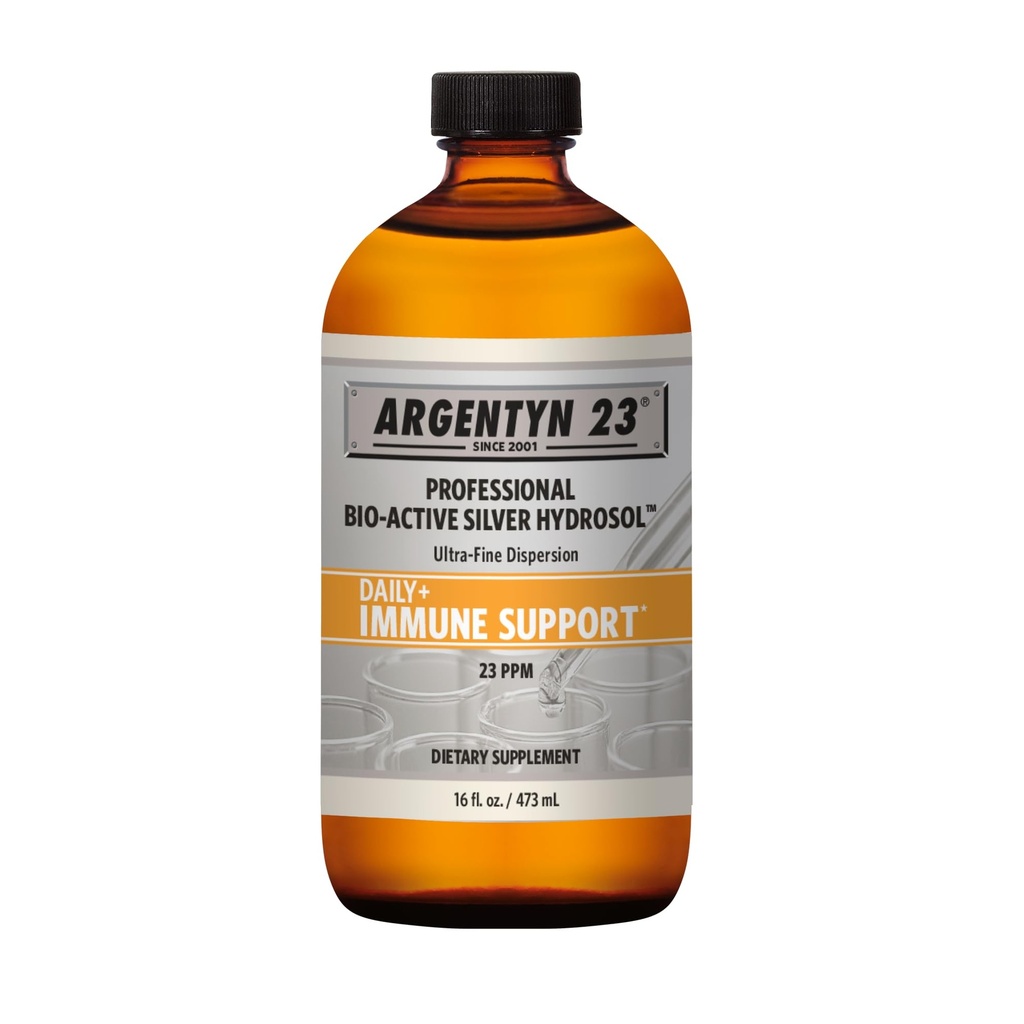 Argentyn 23 Professional Immune Support - Colloidal Silver, Bio-Active Silver Hydrosol, 23 ppm, Flytende Twist Top, 16 Fl Oz (473 ml)