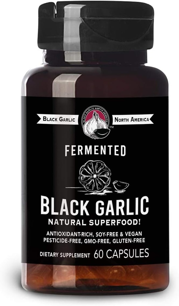 Svart hvitløkskapsler - naturlig SUPERFOOD 60 kapsler / 30 serveringer (1000 mg/serving)