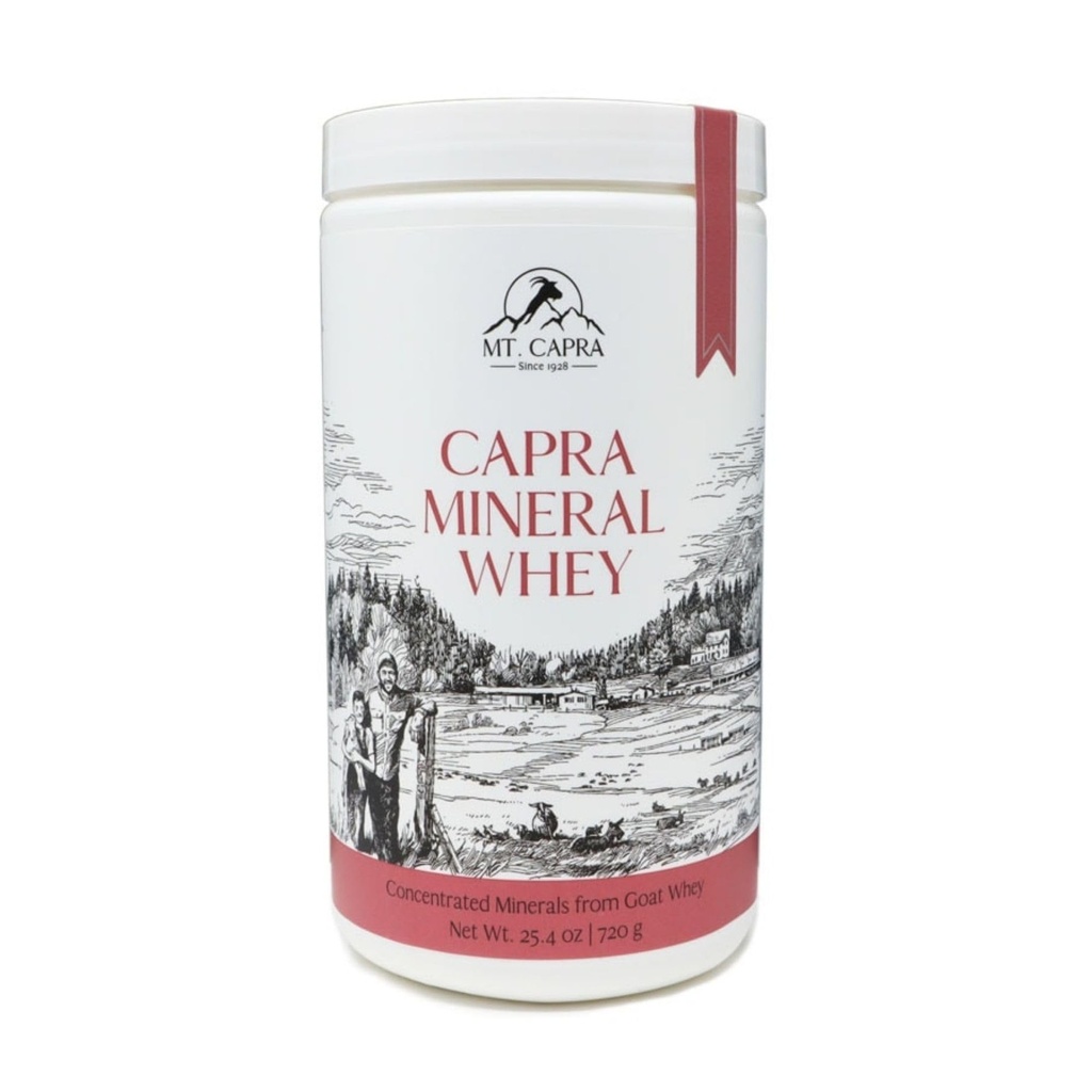 Mt. Capra Mineral Whey | En hel mat, Bio-tilgjengelig Mineral / Electrolyte pulver Supplement fra Goat Milk Whey, rik på Kalium, Alkalisering | 28 Serveringer - 25,4 oz
