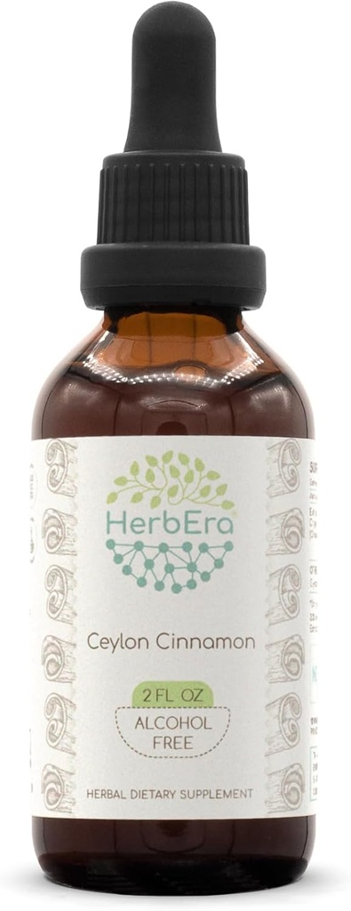 Ceylon Cinnamon B60 alkoholfri urteekstrakt tinktur, konsentrert flytende dråper naturlig kanel (Cinnamomum Verum) (2 fl oz)