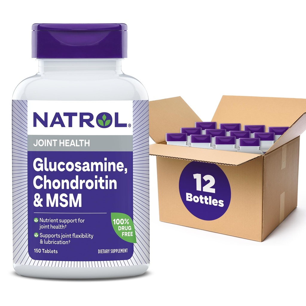Narol Glukosamin Chondroitin og MSM-tabletter, 150-talls (pakke med 12