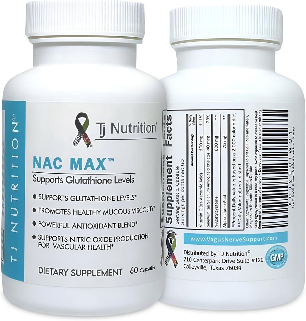 NAC MAXTM - Den ultimate N-acetylcystein-blandingen - støtter immunsystemet - respiratorisk helse - leverhelse - bedre enn NAC alene