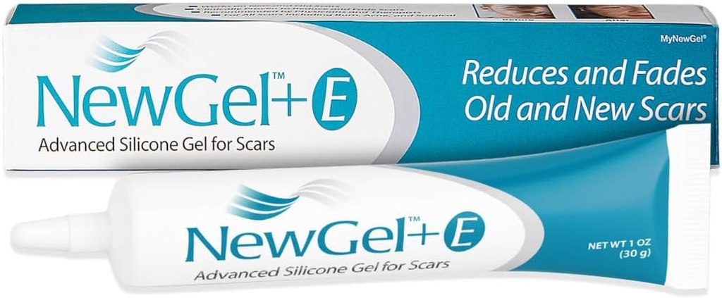 NewGel Plus Scar Gel av MyNewGel Avansert profesjonell silikon behandling for gamle og nye ar w vitamin E, høy potens for kirurgi, Keloids, Burner, og ansiktsblåsere (30 gram) - 1 oz