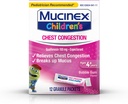 Chest Congestion, Mucinex barnesmelte, bryst kongestion, bubble gum, 12ct
