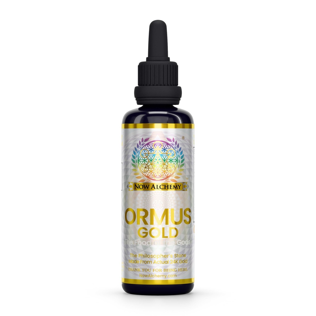 24K ORMUS Gold - fra Pioneers of ORMUS. Ocean Plasma Minerals med faktisk 24K monoatomisk gull. Helliggjort med gjengivelse.