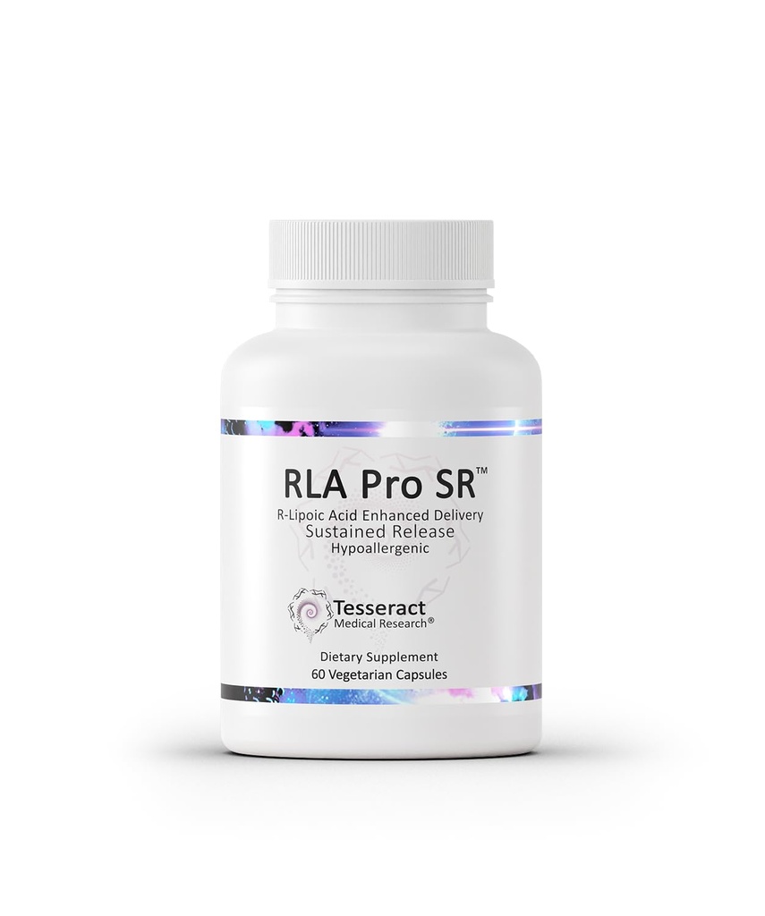 Tesseract RLA Pro SR, Lipoic Acid Supplement, 60 kapsler, estimert R-Lipoic Acid, Øker Mitochondrial & Cellular Energy, Amino Acid Metabolisme Støtte, Hypoallergenic