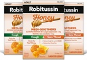 Robitussin Medi-Soothers Honning Lemon Throat Lozenges, Lang-Lasting Cough + Sore Throat Pain Relief - 48 Count (3 x 16ct Packs)