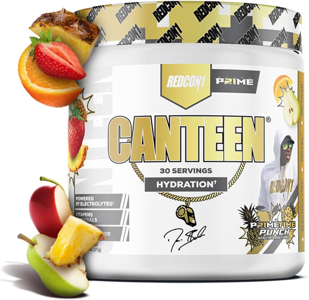 REDCON1 Post Trening Recovery pulver - Coach Prime Canteen - Hydration pulver med elektrolyter, vitaminer og kokosvann - Prime Time Punch (30 Serveringer)