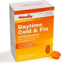 TIME-CAP LABS, INC. Tidlig dagtid Forkjølelse og influensa medisin 48 Softgels - Cough Suppressant, Nasal Decongestant, smertefri