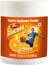 Dabur glucose - glucose pulver - forsterket med vitamin D og kalsium - En Tasty Orange - 500 gram