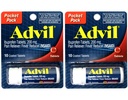 2 Pakke Pocket Pack Advil Pain Reliever / Feber Reduser Ibuprofen 200 mg - 10 belagte tabletter PER Pack (20 tabletter totalt)