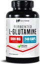 HealthFare L Glutamine 1000mg | 240 Vegan Kapsler | Ekstra styrke Aminosyre Supplement | Støtter Digestiv balanse, Nutrient Absorpsjon & Muskelgjenvinning | Ikke-GMO, Glutenfri | laget i USA
