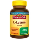 Natur laget L-Lysine 1000 mg, kosttilskudd, 60 tabletter, 60 dagers forsyning