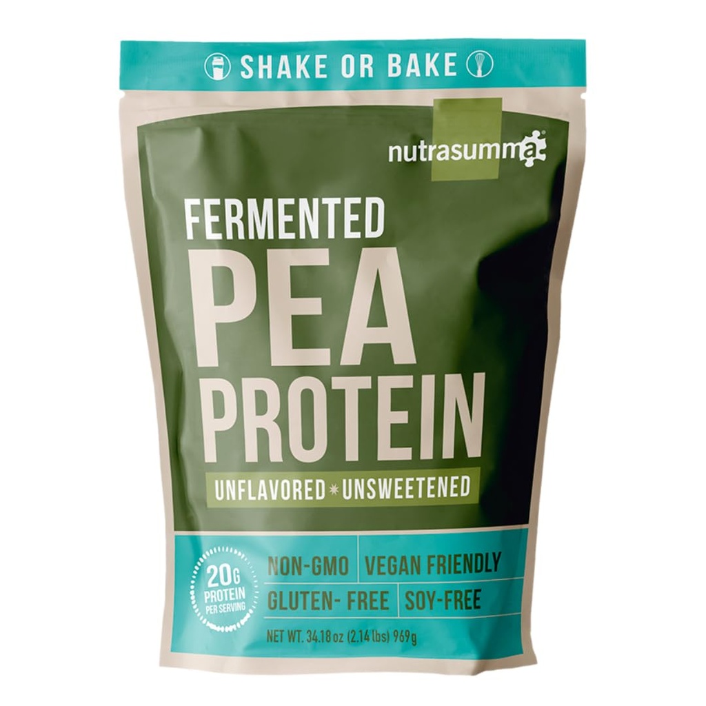 Nutrasumma Era Protein Powder, Unflavored og Usweeted sukkerfri vegansk, 100% plantebasert, ikke GMO, Glutenfri og soyafri, 2,14 LB