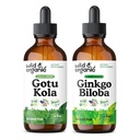 Wild & Organic Gotu Kola Tinktur 4 fl oz & Ginkgo Biloba Tinktur 4 fl oz
