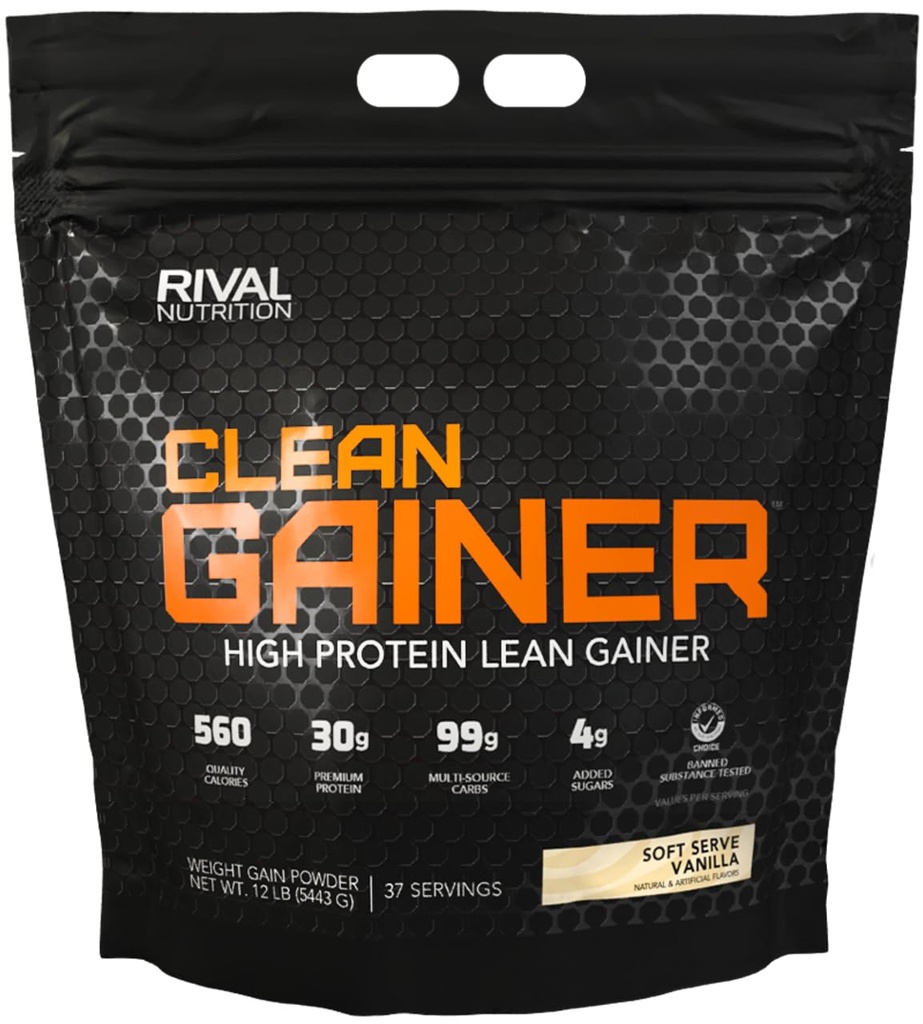 RIVAL NUTRITION Clean Gainer - myk server Vanilla 12lb
