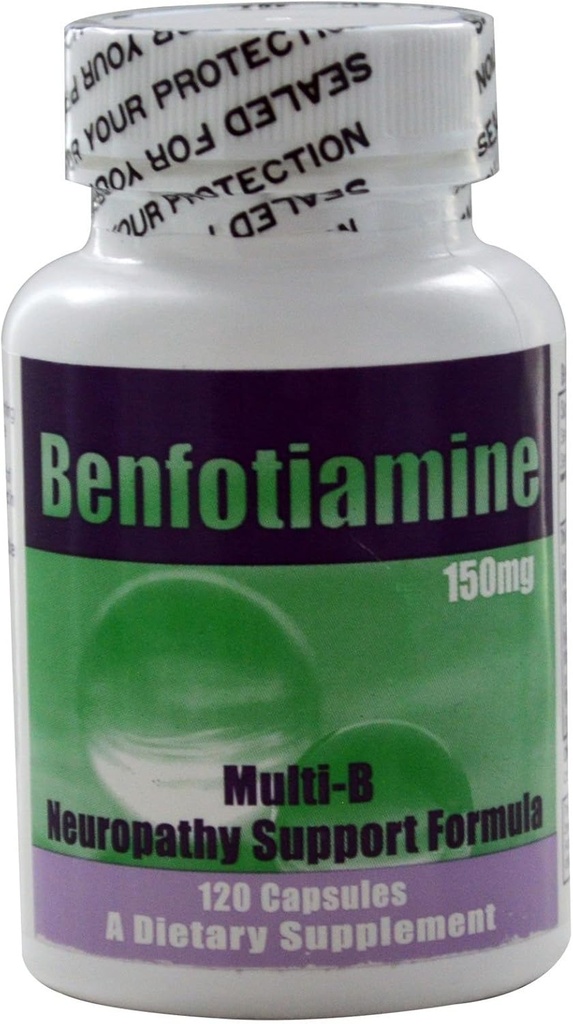 Frisk fra produsenten! Benfotiamin Multi-B nevropati støtte formel 150 mg, 120 caps - 3 Pack