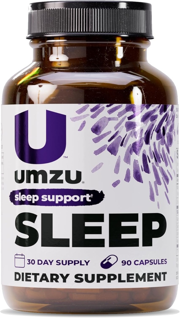 UMZU Magnesium søvnstøtte Supplementer med GABA og L-theanin, komplett kroppsavslapning og Mood Support, ikke-melatonin formel - 180 kapsler