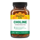 Country Life Choline 266mg, sertifisert Glutenfri, sertifisert Vegan, sertifisert Halal - 100 Tabletter