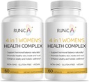 4-i-1 Kvinners Hormonal Balance Supplement | Rosehip, Pueraria & Aften Primrose med Soya Isoflavoner | Menstruell syklus, Menopause, Energinivå og sunn hudstøtte 120 Vegan Kapsler