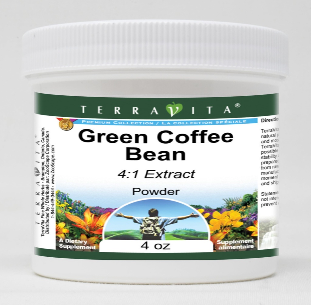 Grønn Kaffebønne 4:1 Ekstrakt pulver (4 oz, ZIN: 521709)