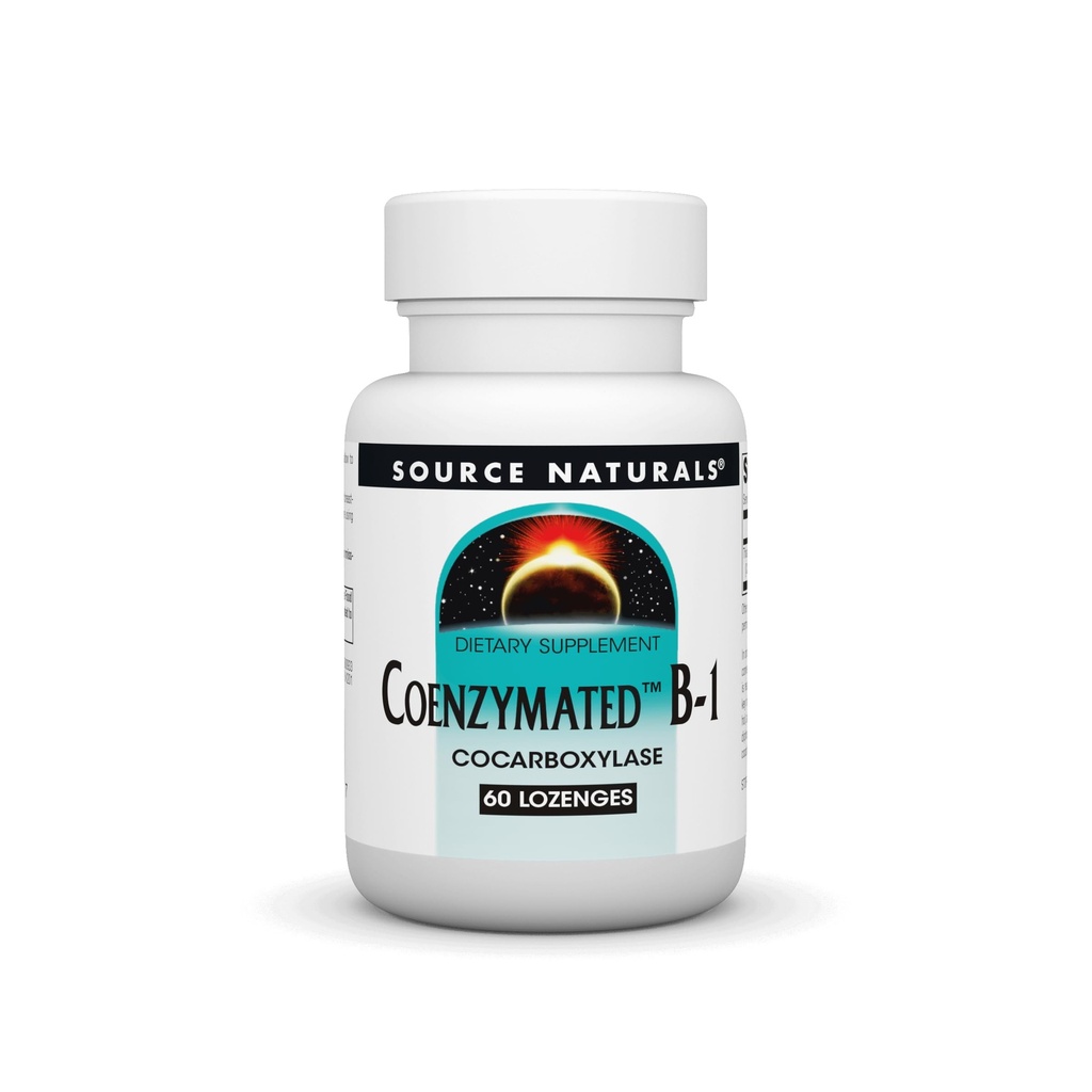 Kilde Naturals Koenzymert B-1 25mg Fastvirkende Thiamin Cokarboksylase Quick-Dissolve - 60 Lozenges