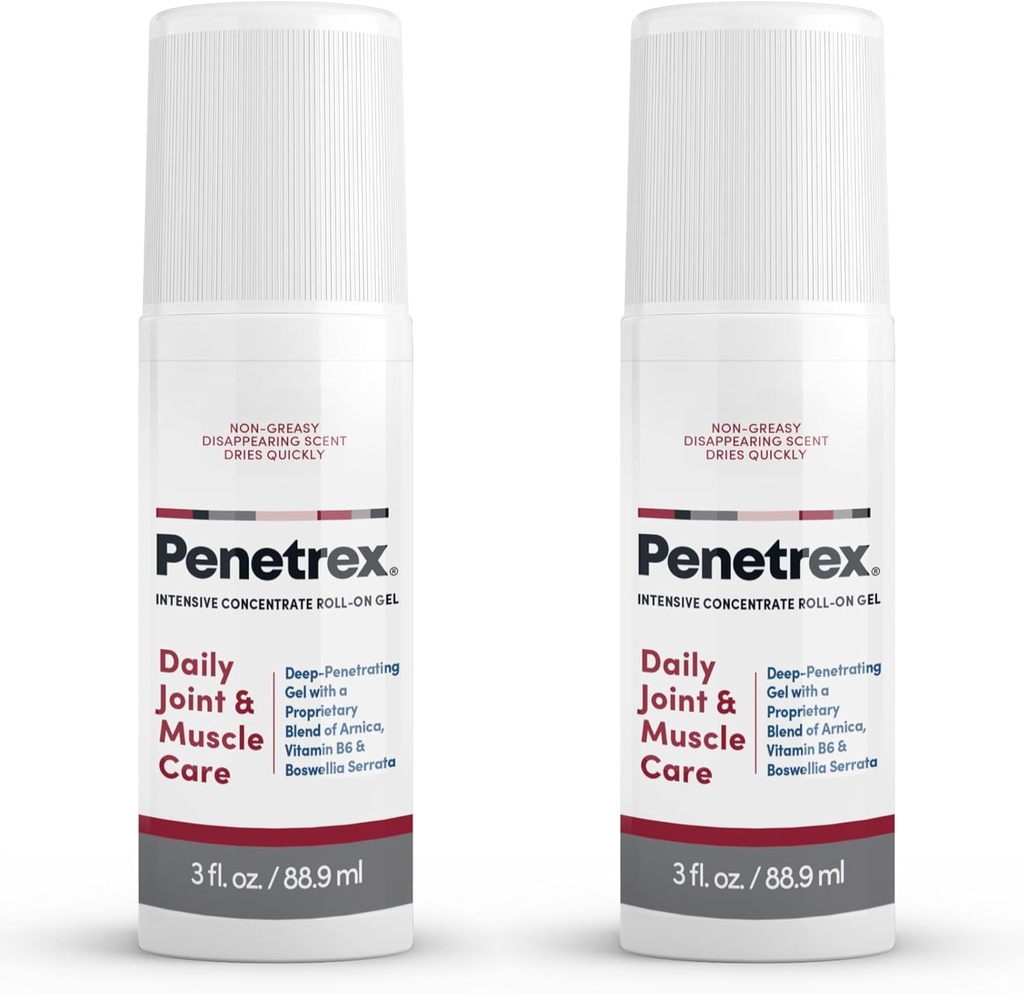 Penetrex Joint & Muscle Therapy - Soothing Gel for rygg, hals, hender, føtter - Premium hele kroppen Rub med Arnica, vitamin B6 & MSM - 3oz Roll on Gel (2-Pack)